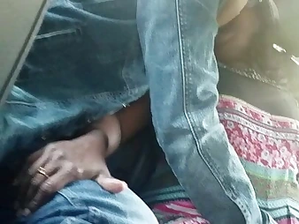 Indian cougar finger-tickled to van backseat