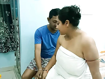 Witness this Indian Mother pay her spouse's debt with her gullet and cunt