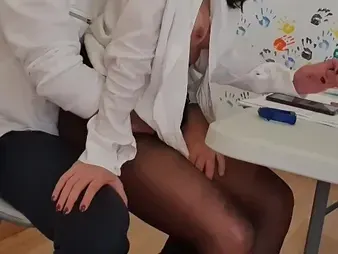 Timid student in stocking prays for educator's orgy and gets poked firm