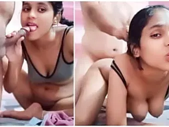 Desi beauty Riya Bhabh1 takes a stiff pummeling after inhaling her neighbor's g-string snake