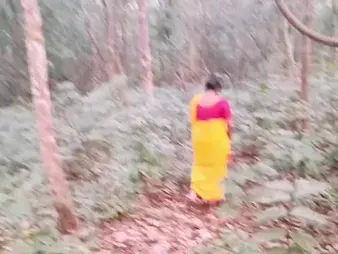 Step-mother with giant bootie & orbs takes a rock-hard porking in the woods