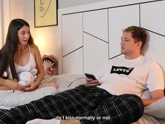 MyHornyKitty plus her stepbro ration a divan plus acquire a super-hot pitching their taut cootchie!