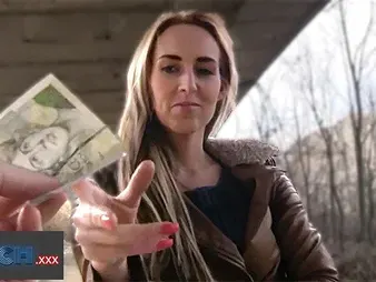 Blonde Czech babe gets fucked unchanging for cash & takes a hot load
