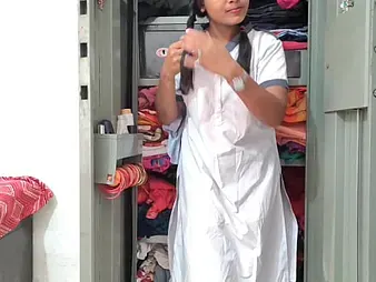 Rishi and Ashu's hot Indian college woman is a clear Hindi cream infant