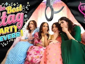 Nina Milky, the Indian Bachelorette, gets a gonzo surprise in their way stripper boink-fest!