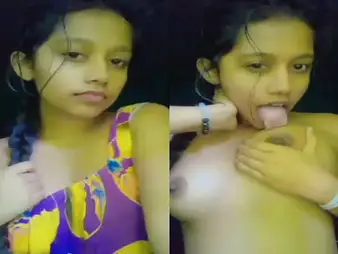 Srilankan teen gets evil with say no to boobs added to grasping pussy
