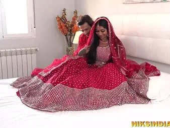 Desi Teenie Bride Ravaged on Suhaag Raat: Big Dick, Real Indian, Real Indian Desi, Desi Teenie,