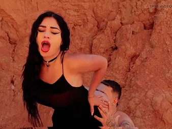 Desi-spanish babe with big bosom gets pounded close by doggy-style until I vindicate her consent