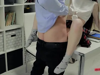 Cherry and Miya's close-up roleplay after class: Preceptor Pokes Me in My Labia and Cums heavens My Confectionery Love
