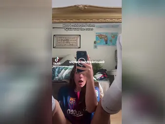 Accidental exposure of taut burn out vacillate during a TikTok load